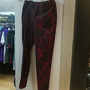 Red and black dress pants